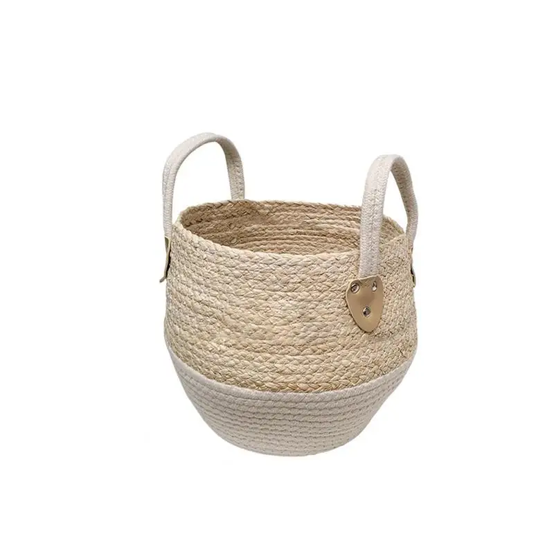 

New Arrival Woven Storage Basket Desktop Storage Box Snack Toy Straw Storage Box Household Organizer Hot Selling