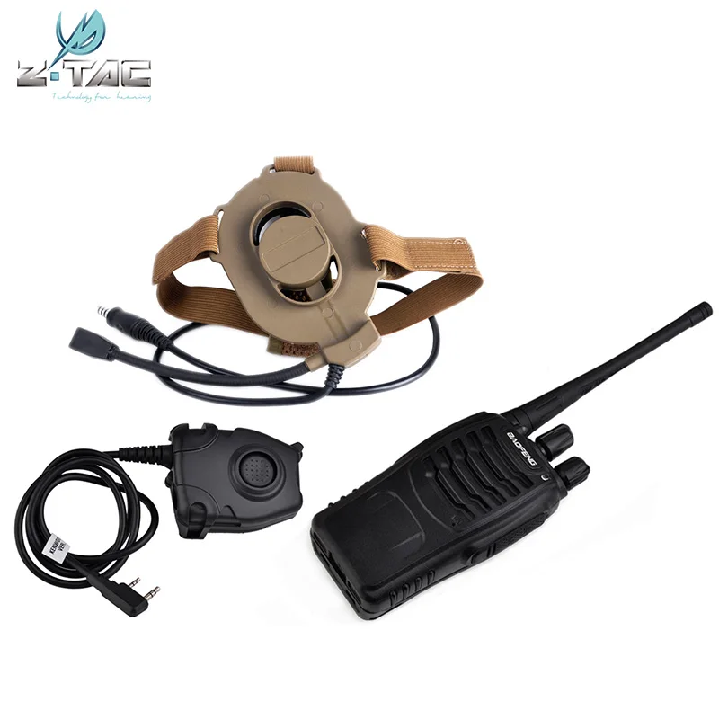 Z Tactical Airsoft Bowman Elite II Гарнитура и PTT для радиоприемника BAOFENG888S Kenwood|Тактические