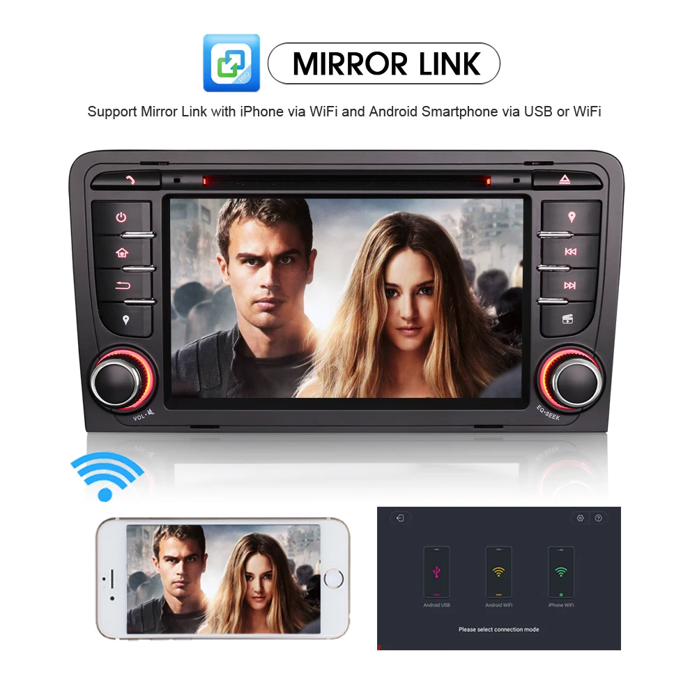 Discount 7" Android 8.0 CD Autoradio Car Multimedia Player WiFi GPS Radio RDS BT DVD Sat Navi fOR AUDI A3 S3 RS3 RNSE-PU DAB+ 3G OBD DTV 3 Discount 7" Android 8.0 CD Autoradio Car Multimedia Player WiFi GPS Radio RDS BT DVD Sat Navi fOR AUDI A3 S3 RS3 RNSE-PU DAB+ 3G OBD DTV 3