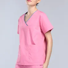 Костюм медика s Женщины маленький V шеи короткий рукав костюм медика униформы Стоматологическая Больничная одежда ДОКТОР хирургический