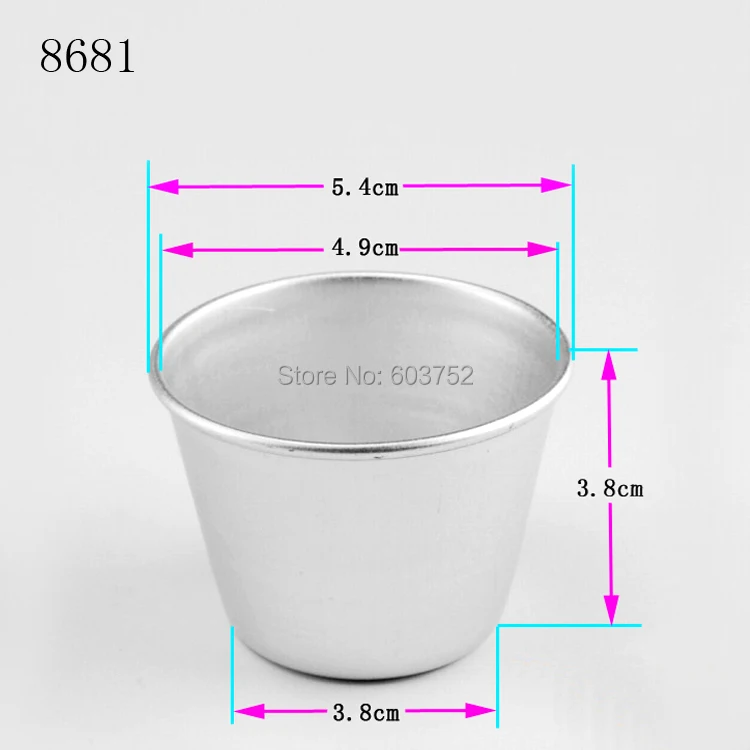 

BAKEST 50pcs per lot Round Aluminum Alloy Cake Baking Mold Decoration Bakeware Cups Cake Tools