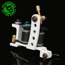 Professional Tattoo Machine 10 Wrap Coils Tattoo Liner And Shader White Gun Handmade Machine Free Shipping