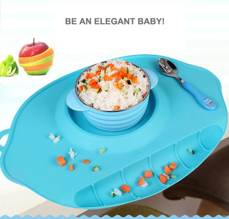 2016 Non-Slip Tray Baby Table Topper Mat Waterproof Silicone Pad Infant Dinner Portable Placemat - Baby Feeding Baby Place Mat 01