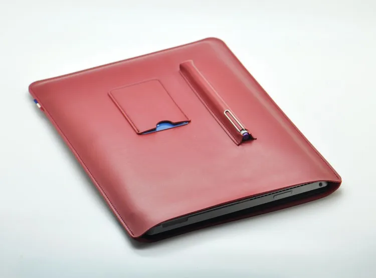  Arrival selling ultra-thin super slim sleeve pouch cover, vintage microfiber stitch case for Lenovo Yoga Book,Have pen case 
