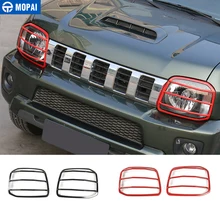 MOPAI колпаки для автомобильных ламп для Suzuki jimny на 2007 вверх, металлический автомобильный головной светильник, головной светильник, крышка лампы, наклейки для Suzuki, аксессуары для jimny