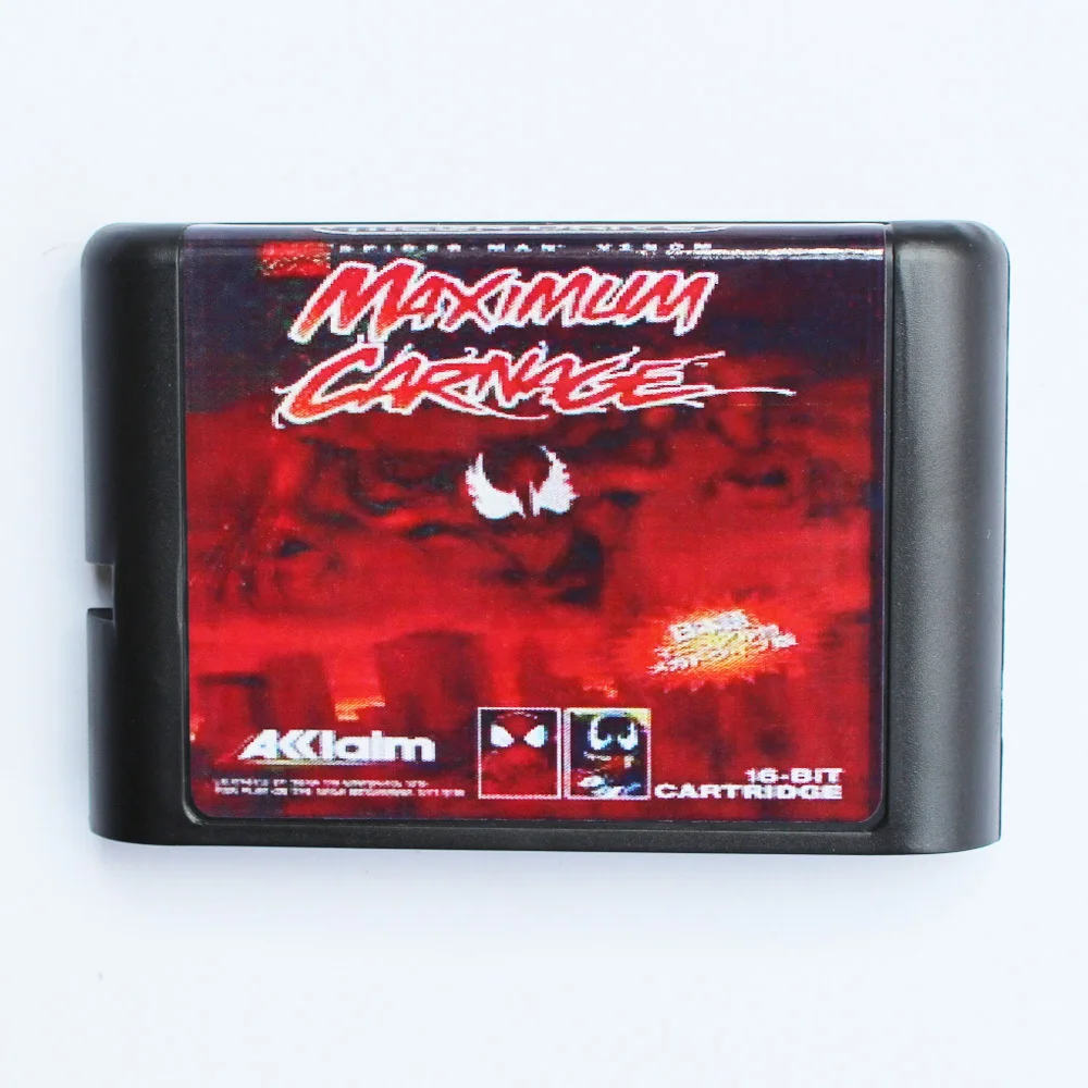 

Spider Man and Venom - Maximum Carnage Game Cartridge Newest 16 bit Game Card For Sega Mega Drive / Genesis System