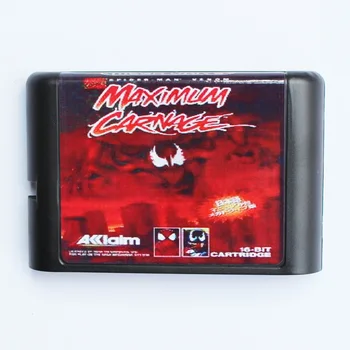 

Spider Man and Venom - Maximum Carnage Game Cartridge Newest 16 bit Game Card For Sega Mega Drive / Genesis System