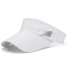 Женская и мужская летняя быстрая сухая головная повязка Козырьки с принтом буквы Пинхол Солнцезащитная белая теннисная шляпа от солнца без топа Спортивная