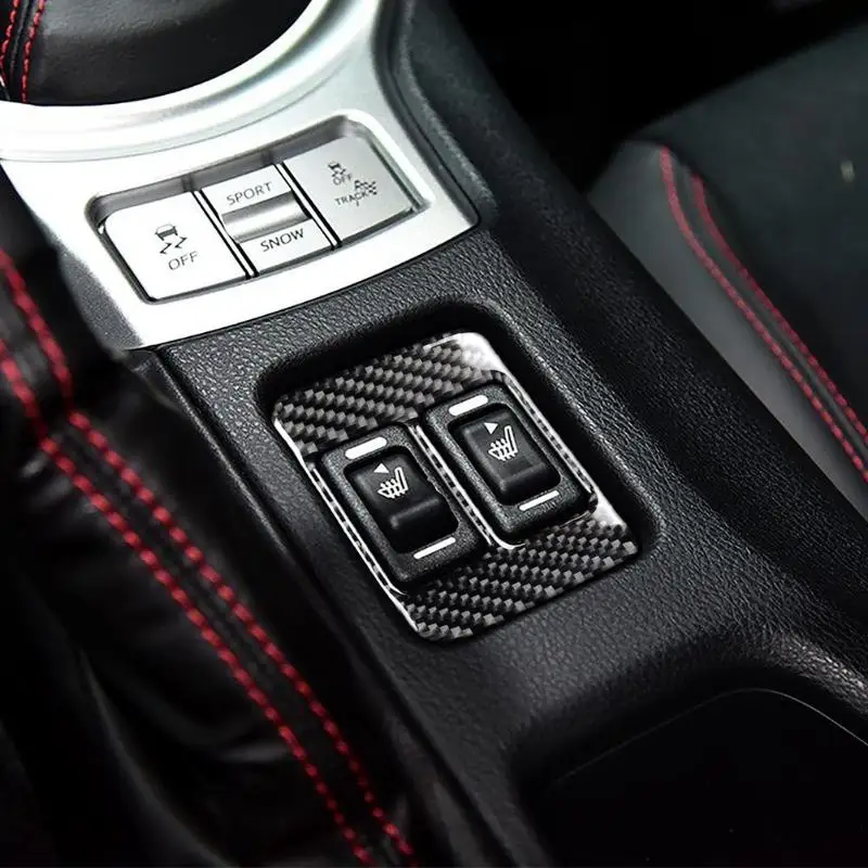 Наклейки на авто панель рамка из углеродного волокна сиденье Кнопка нагрева рамка Крышка для Subaru BRZ Toyota 86 автомобиль