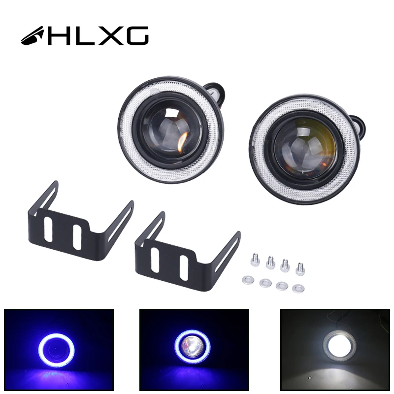 Автомобильные фары в сборе luces led para противотуманные проектор голубые ангельские