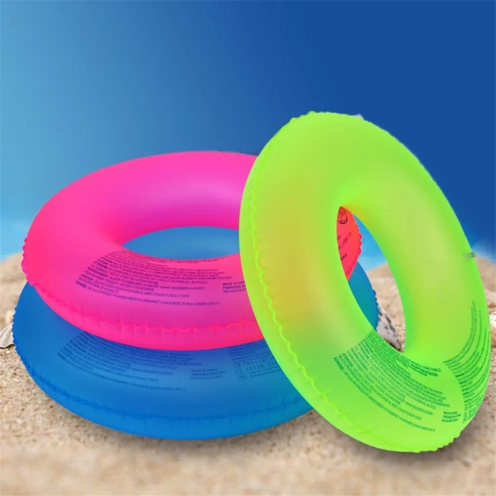 Inflatable pool float toy Fluorescent Swimming rings Pure Color