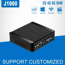 Windows 10 мини-компьютер Intel Celeron J1900 Quad Core Мини-безвентиляторный ПК Computador DDR3 8 ГБ ОЗУ 2.0 ГГц HTPC HDMI TV Box Desktop