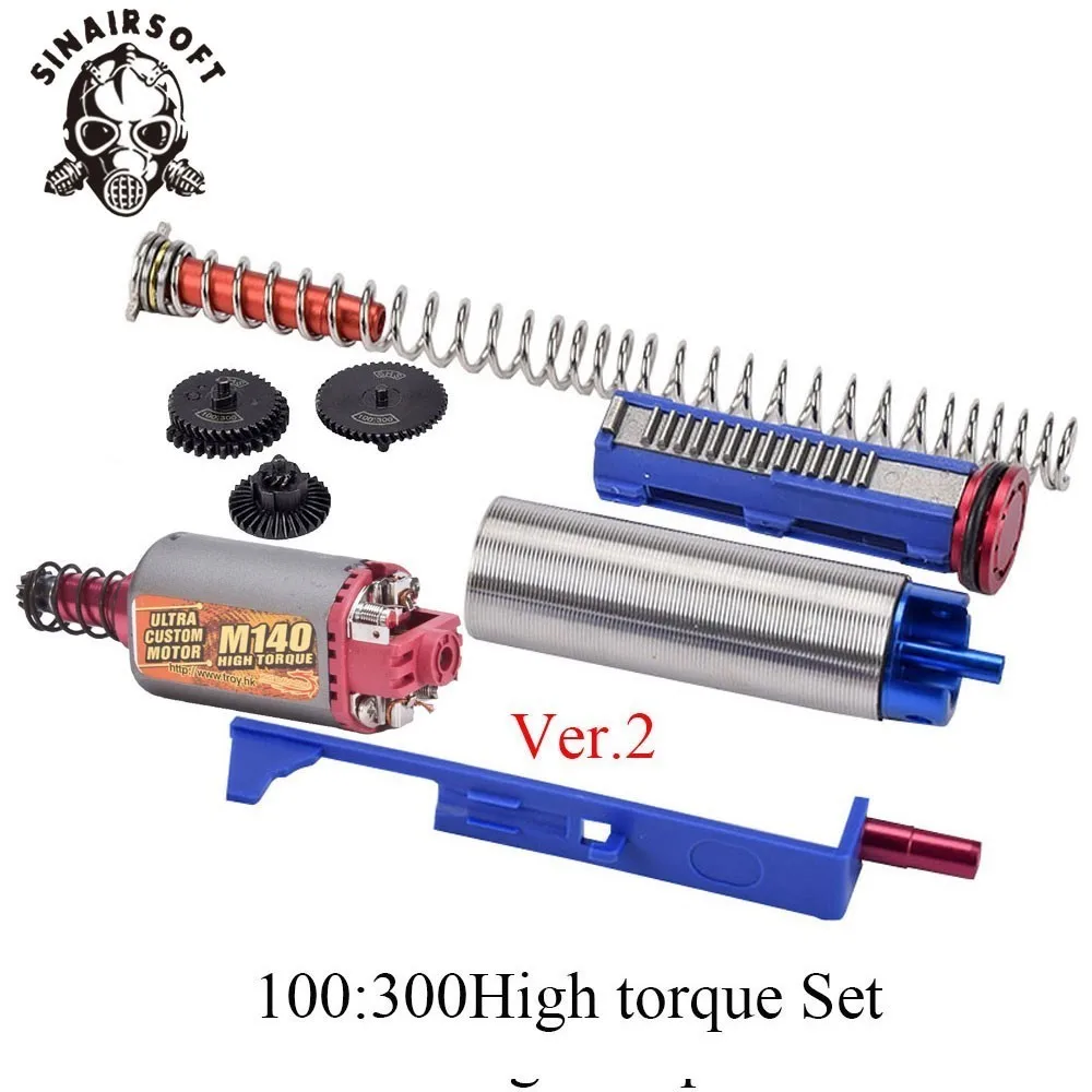 Горячая Шестерня SHS 14 зубьев синий поршень цилиндр набор пружина руководство Tappet пластина сопла мотор для страйкбола AEG M4 M16 охотничья коробка передач