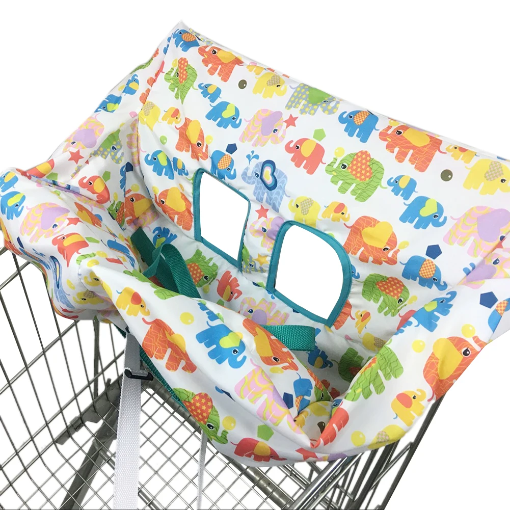 Простая печать младенческой ребенок магазинная Тележка для покупок обеденный стул протектор Антибактериальный Безопасный Портативный Дорожная подкладка