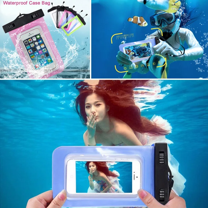 

1PCS Clear Waterproof Pouch Bag Case Cover For Nokia Lumia 950 820 830 730 430 432 520 X2 XL Sealed Protection Underwater Cover