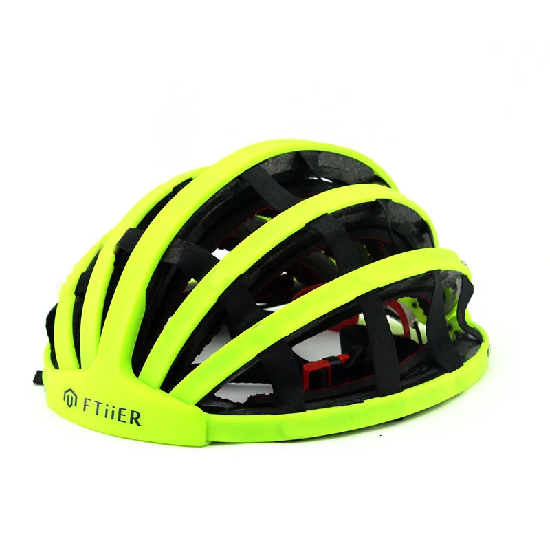 Складной велосипедный шлем велосипедный складной шлем сверхлегкий унисекс велосипедные шлемы дорожный Мужской Женский шлем - Цвет: green