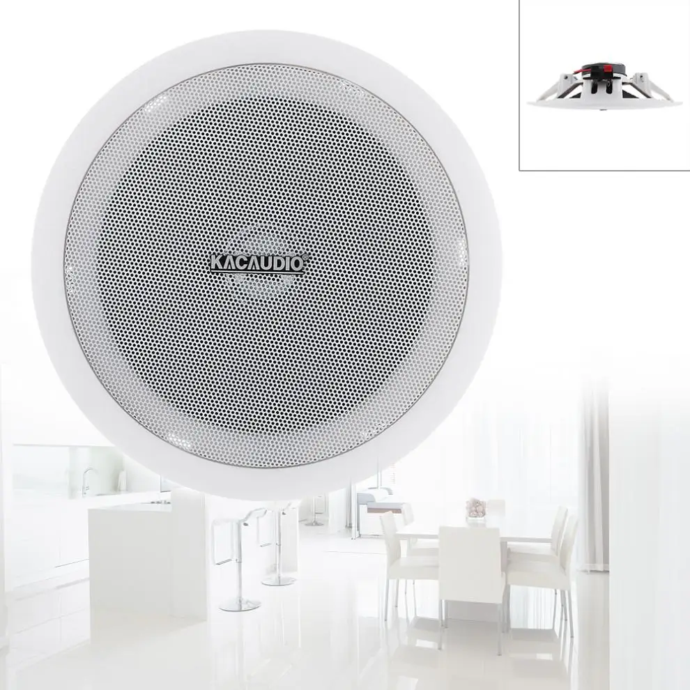

5 Inch 6W Fashion Microphone Input USB MP3 Player Ceiling Speaker Public Broadcast Background Music Speaker for Supermarket