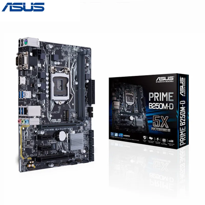 

ASUS Genuine B250M-D Motherboard Intel B250 Chip Support Socket LGA 1151 i3 i5 i7 USB3.0 Micro-ATX