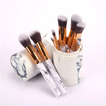 

Marble pattern makeup brush 5 big and 5 small cosmetic brush suits