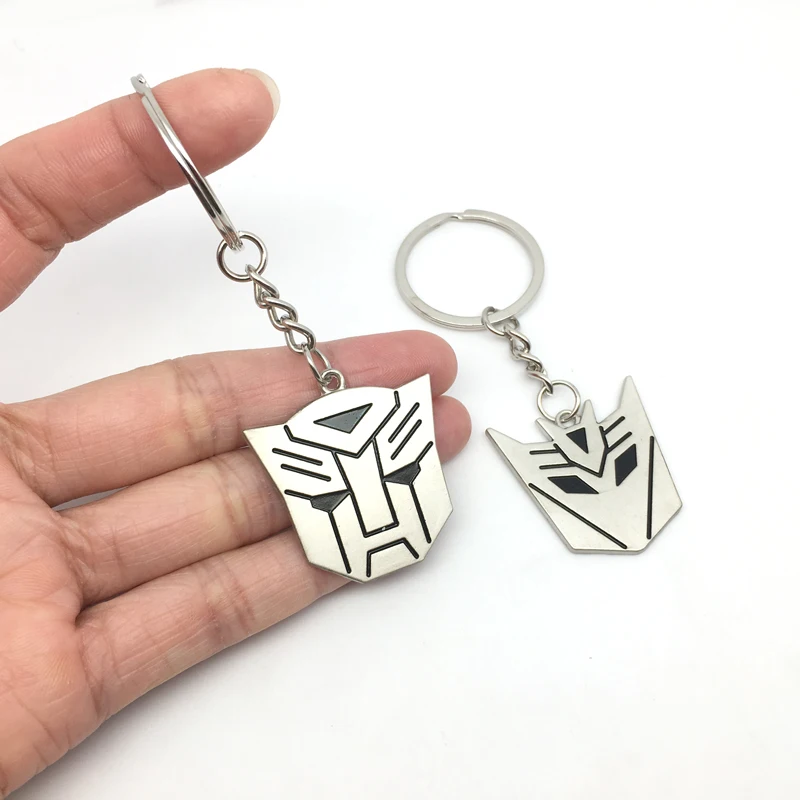 

FTDF car styling Transformation Robot Mask Auto Emblem Badge KeyChain keyring Key Chain For Men Women Gift