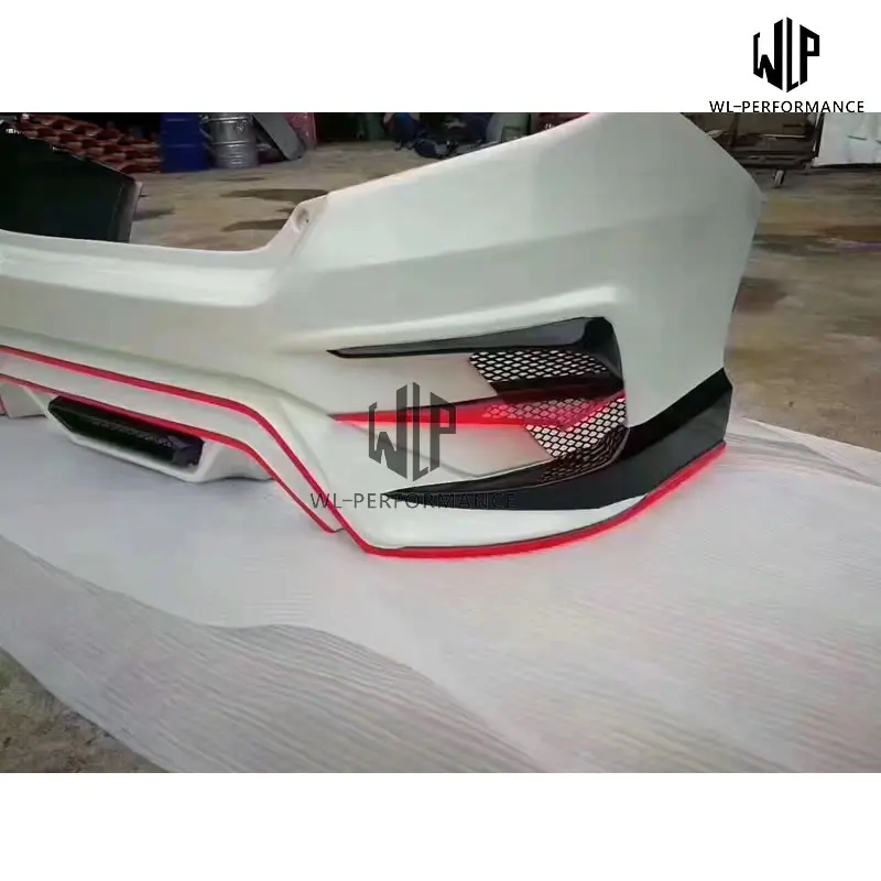 Высокое качество ABS Upainted Car Body Kit передний бампер для заднего бампера боковые юбки для Honda Civic 10TH автомобильный Стайлинг 16-17