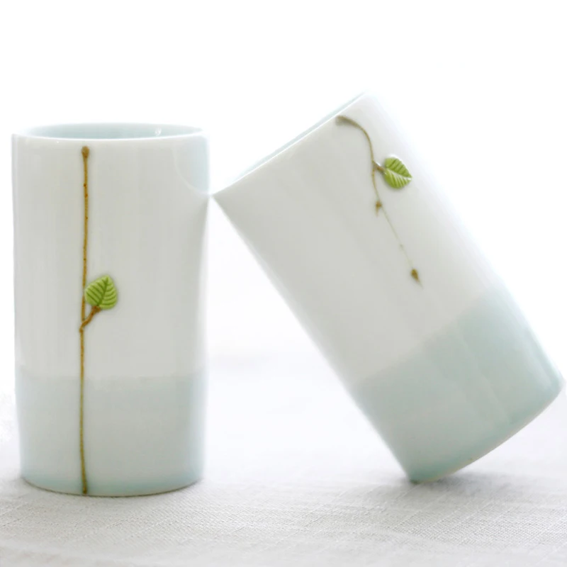 1Pc Unique Ceramic Cup Retro Style Jingdezhen Hand-made Chinese Tea Cups Porcelain Coffee Tea Cups and Mugs Drinkware Mug Gifts (1)