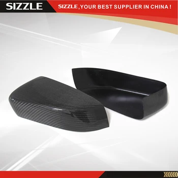 

For Ford Mustang 2008 2009 2010 2011 2012 2013 Add On Style Carbon Fiber Rear View Mirror Cover Black Finish