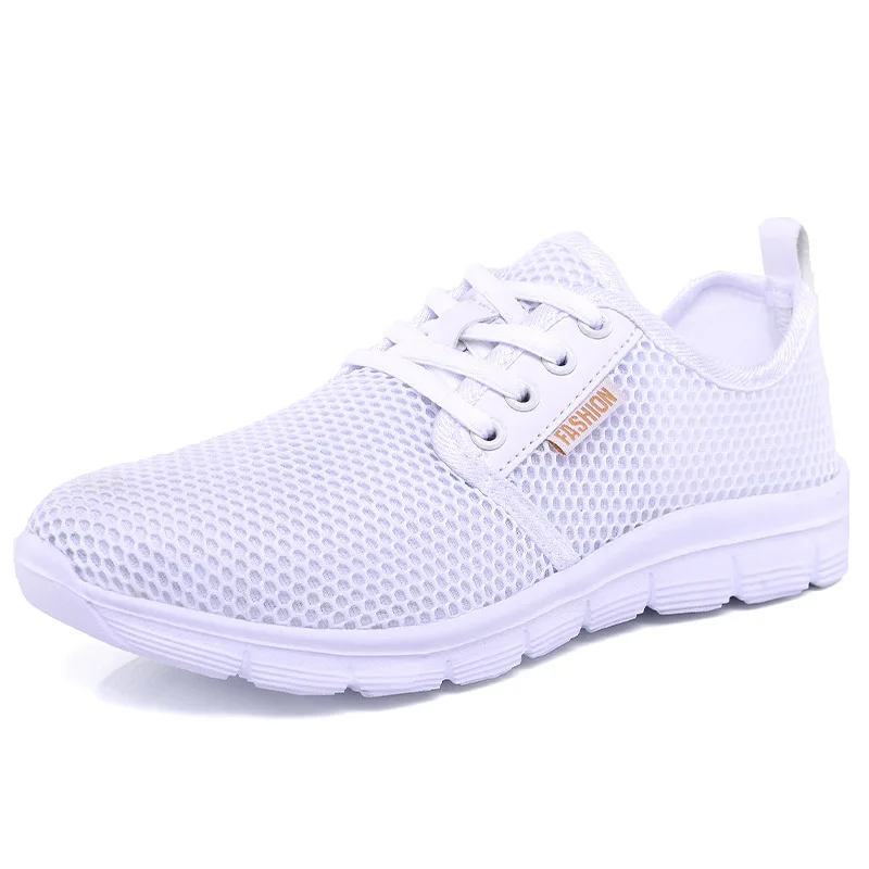 Bjakin/Удобная спортивная обувь для женщин; летние женские кроссовки из сетчатого материала; легкая дышащая женская обувь для бега; цвет белый - Цвет: White