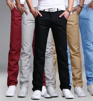 

Men Pants 2018 Fast Ship Summer Autumn New Fashion Slim Straight Men Casual Pants Man Pocket Brand Trousers Plus Size Z114