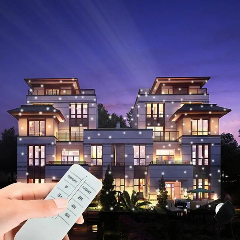 

Christmas Moving Snow fairy lights Laser Projector Lamps Snowflakeled lights decoration LED Stage Light laser diode garden light