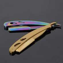 1 компл. Цвет Титан для мужчин прямые Опасная бритва бритвы Складной БРИТЬЯ НОЖИ удаления волос инструменты