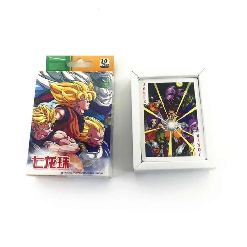 

54 Sheets/Set Anime Dragon Ball Poker Cards Super Saiyan Game Collection Card Postcard Anime Around