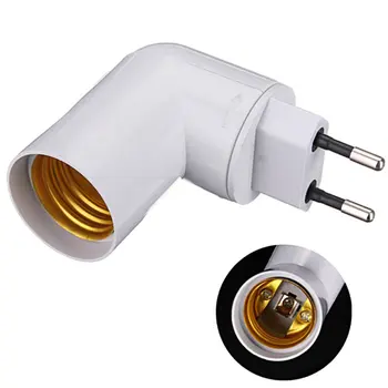 

PBT PP To E27 Base LED Light Lamp Holder Bulb Adapter Converter Socket EU plug to E27