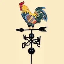 Горячая 130 см высота Красочный Петух погода лопасти Железный петух атмосферное крепление на крышу погода лопасти ветер садовое украшение