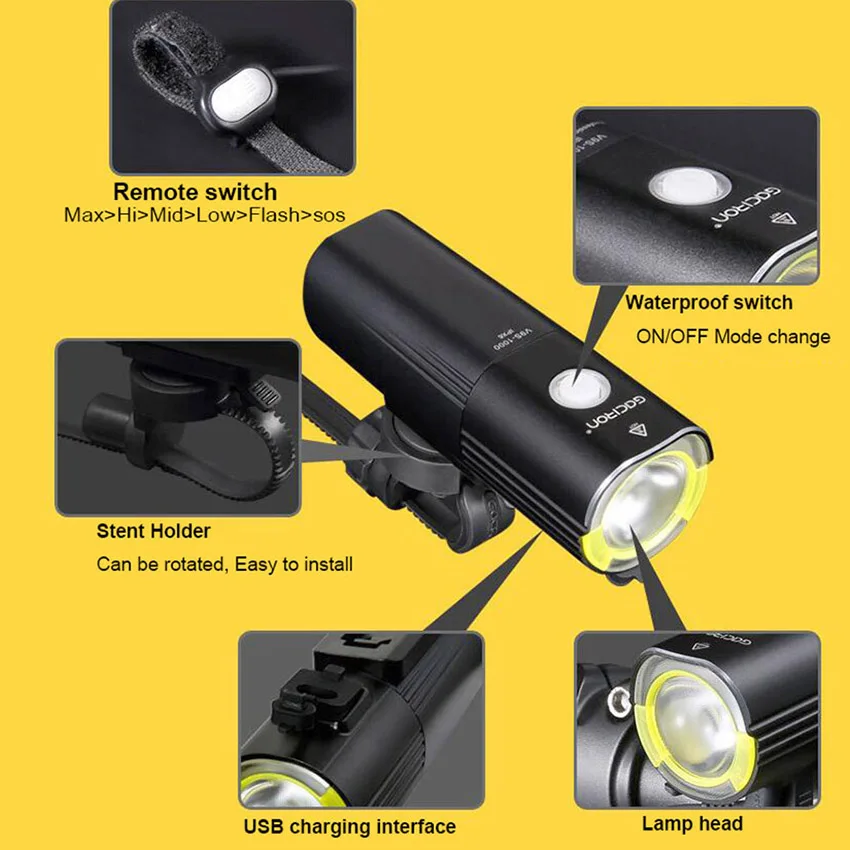 Perfect GaCIROn V9S USB Bicycle Light L2 Led Bike Lamp lantern Portable Power for Mobile With 26650 Battery Waterproof Cycling Lights 5 Perfect GaCIROn V9S USB Bicycle Light L2 Led Bike Lamp lantern Portable Power for Mobile With 26650 Battery Waterproof Cycling Lights 5
