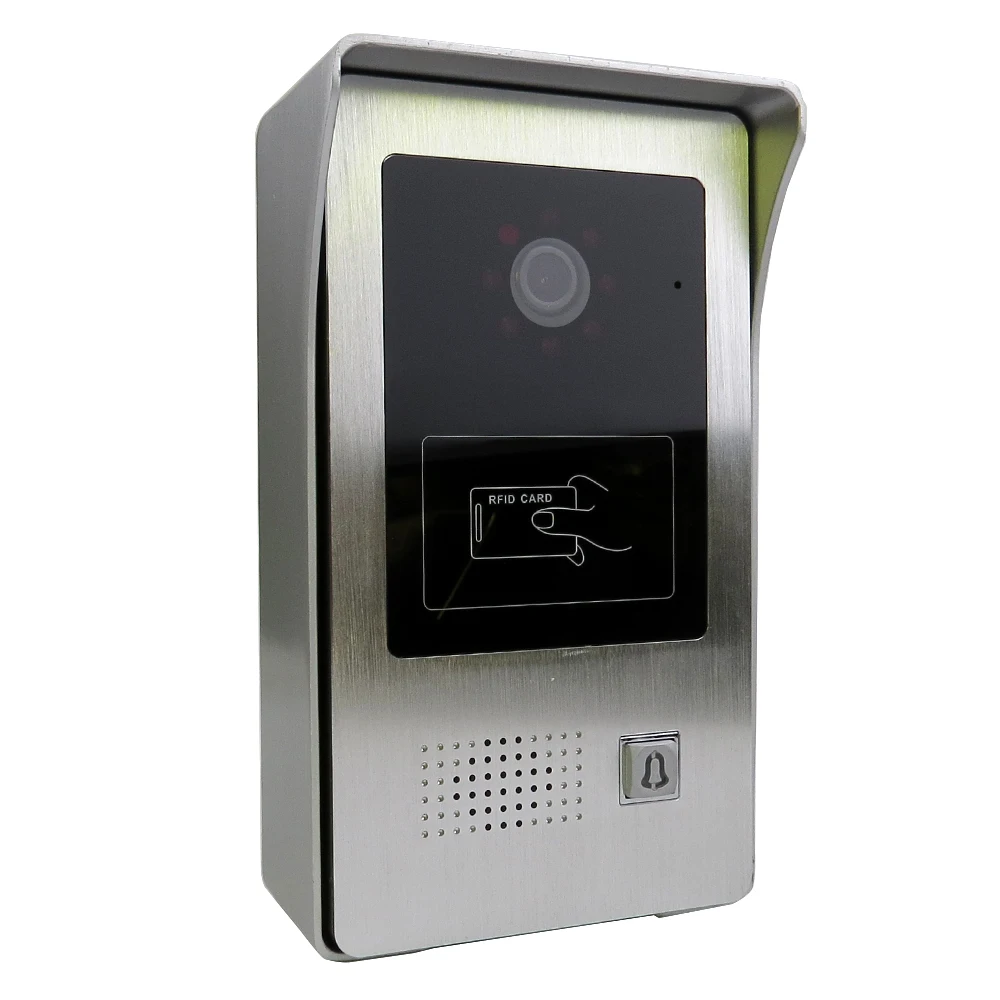 Бесплатная доставка 1200TVL 10 &quotвидеодомофон домофон запись экран комплект RFID