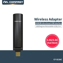 Free driver Comfast CF-923AC 2.4G+5G Dual Band AC 600M Wireless WIFI USB2.0 Adapter 802.11b/n/g/ac adaptor Gigabit WiFi adapter