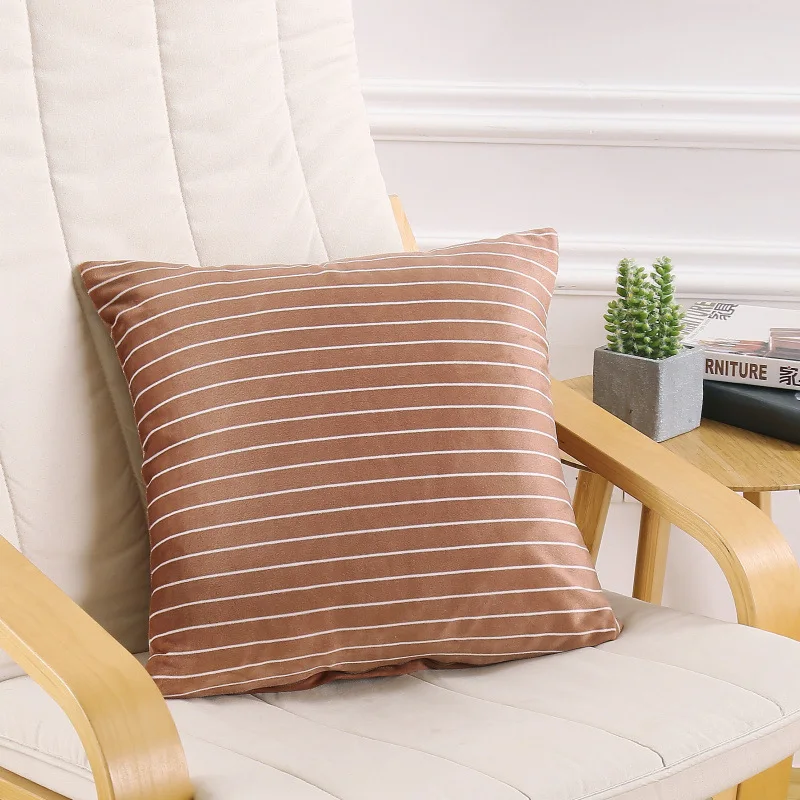 Супер мягкая клетчатая диванная подушка с принтом, чехол в полоску, стильная Подушка, декоративная наволочка 45x45 см для дом гостиница офис