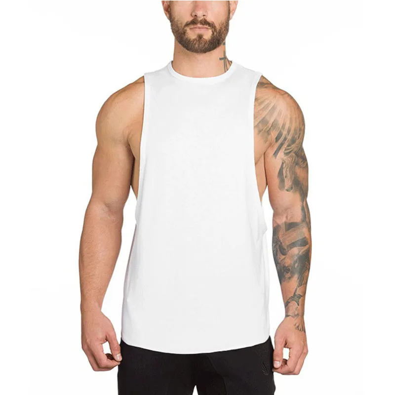 

New Gyms Clothing Body Building Tank Top Men Fitness Singlet Sleeveless Shirt Cotton Muscle Guys Brand Undershirt For Male Vest