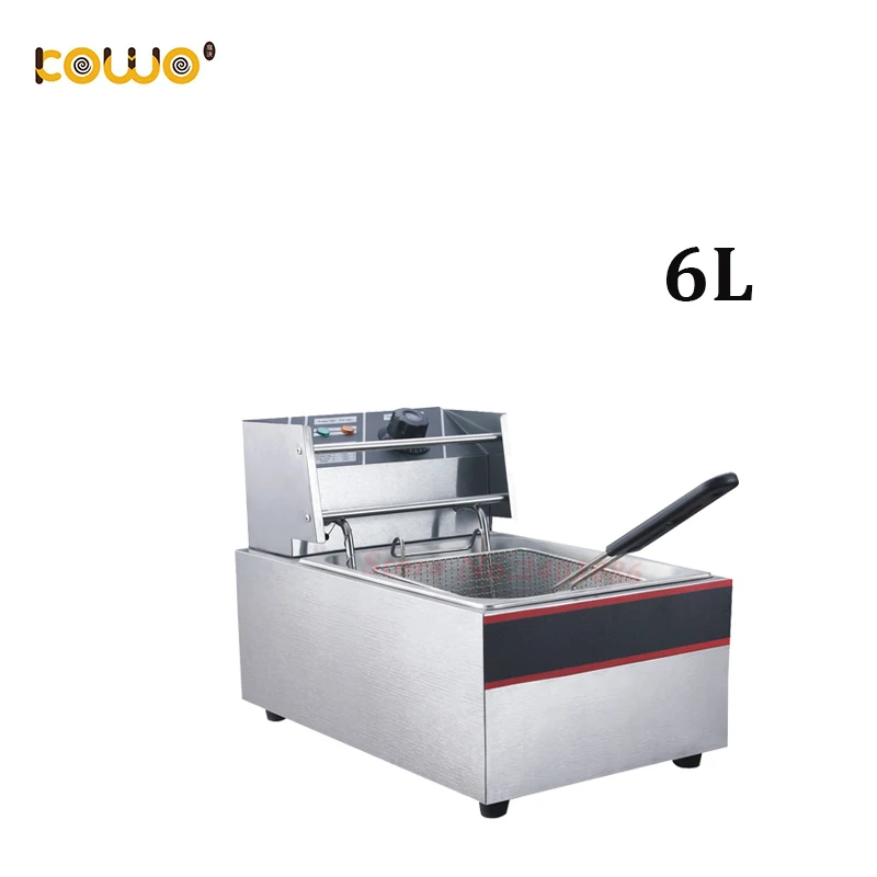 

commercial electric chicken potato chips deep Fryer 1 tank 1 basket 6L capacity