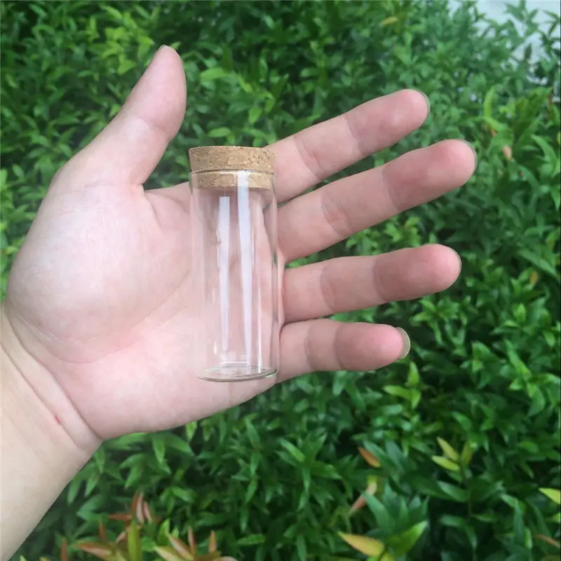 50 pcs 30x70 mm 30ml Flat Bottom Glass Tube Bottles With Corks Wishing Stars Decorative Vials Empty Scented Tea Little Jars 3