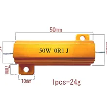 50 W 0,1 ohm 0R1 ohm, резистор с постоянным сопротивлением мощность проволочное алюминиевое сопротивление резисторов+/-5%(10 шт