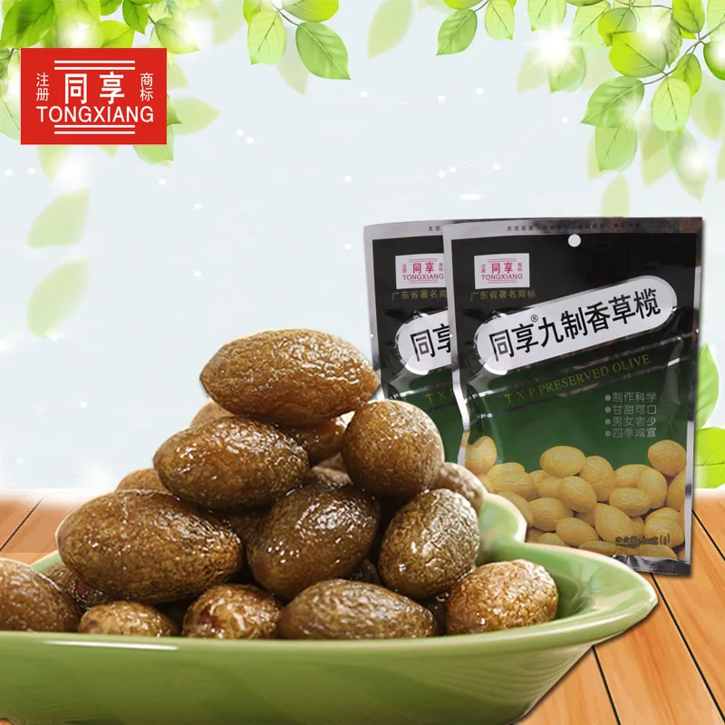 Chinese dried fruit Licorice olives 2Pcs/lot sweetmeat sweets and candy