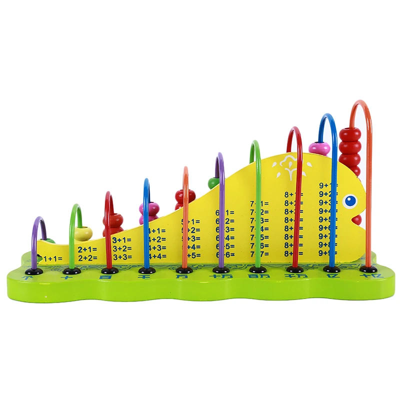 Ранние Обучающие Развивающие деревянные Математические Игрушки для детских красочных сложение вычитание расчет стеллаж для выставки товаров игрушечные счеты для Детский подарок