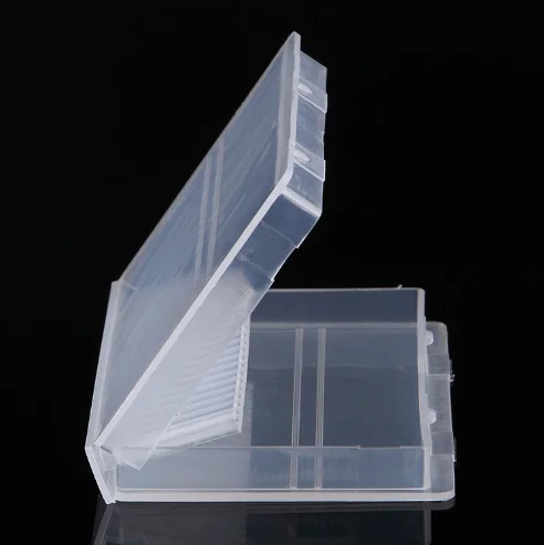 Прозрачный пластиковый ящик для хранения сверл для ногтей, подставка, 20 слотов, 14 слотов, чехол-органайзер, контейнер, профессиональные инструменты для маникюра