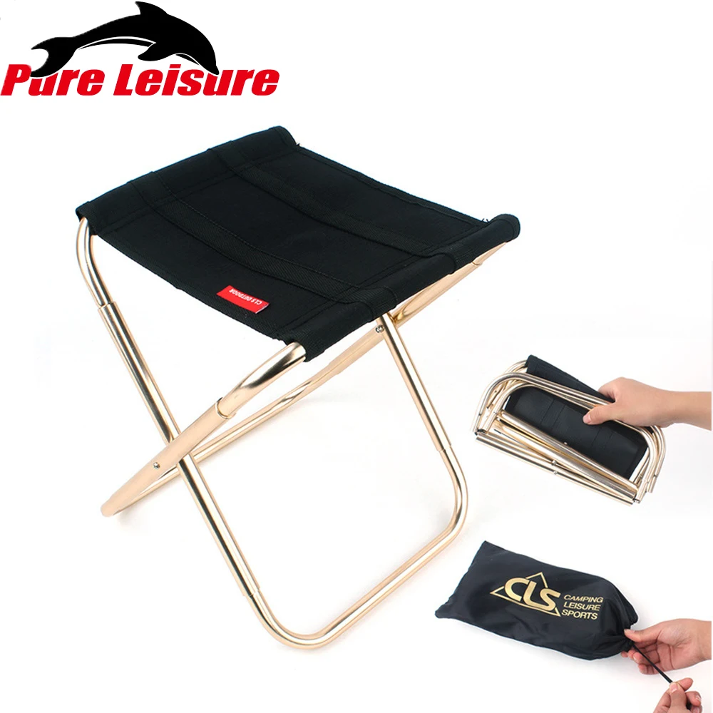 Pureleisure الصيد كرسي Lichtgewicht التخييم Stoelen الصيد مقعد التخييم للطي كرسي في الهواء الطلق التخييم نزهة شاطئ كرسي