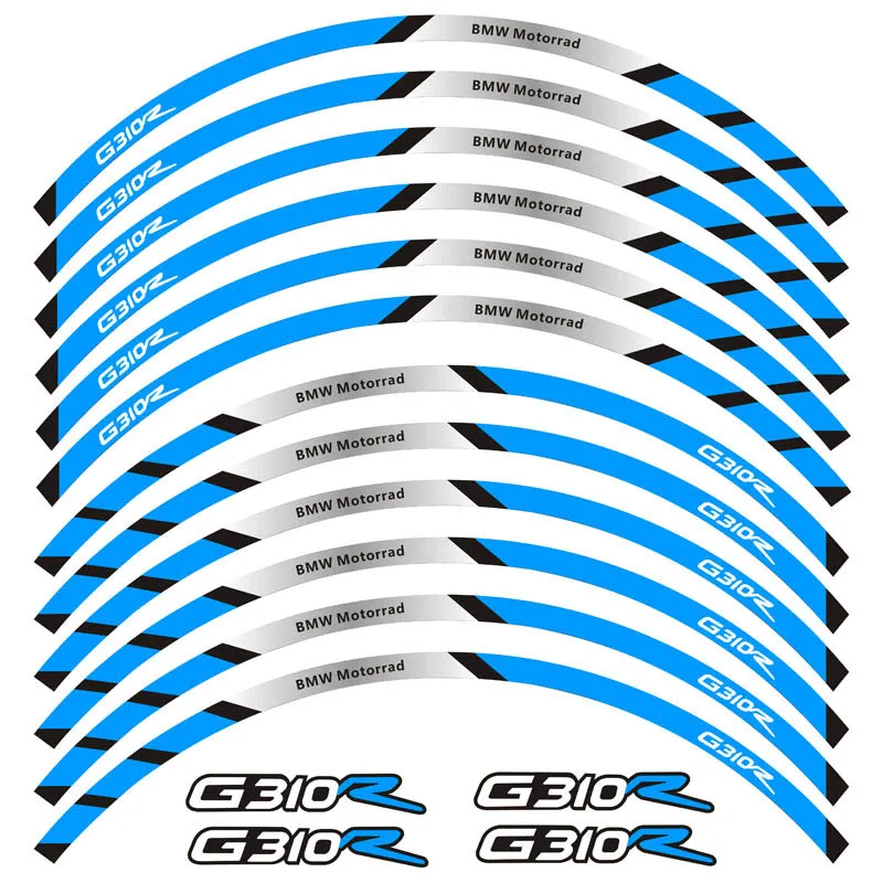 Новинка, высокое качество, 12 шт., подходят для мотоцикла, колеса, стикер, полоса, светоотражающий обод для BMW G310R