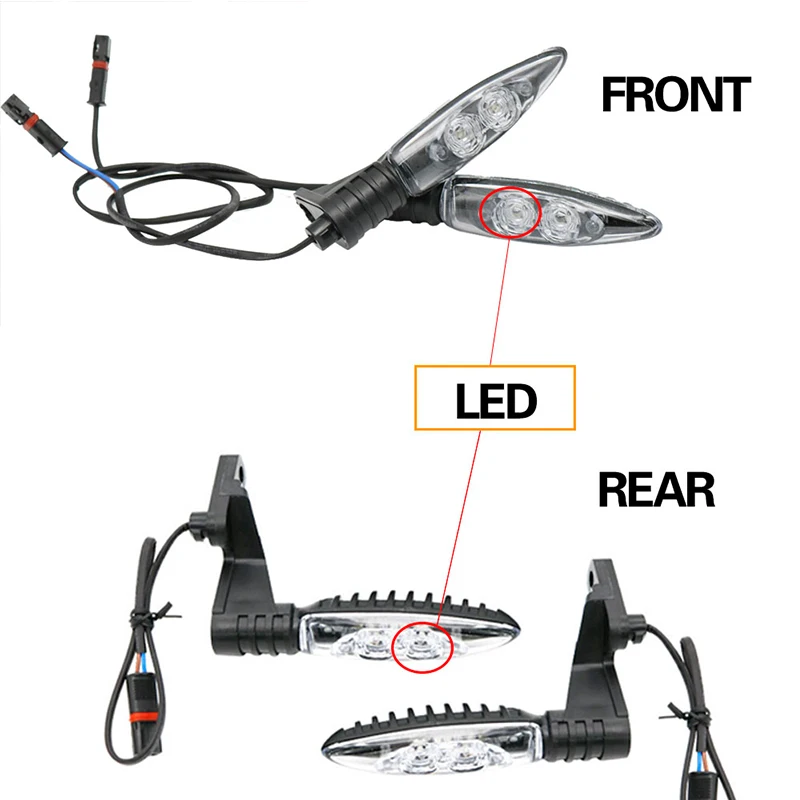 Front Rear Turn Indicator Signal LED Lights For BMW R1200GS F800GS S1000RR F800R K1300S G450X F800ST R nine T                   未标题-10
