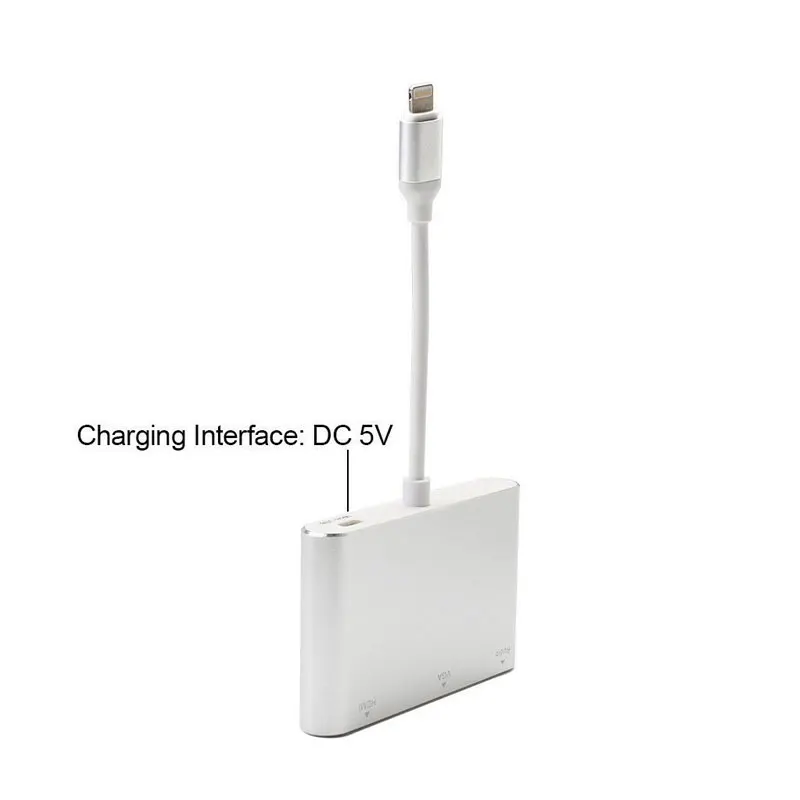  HDTV Adaptor Cable For Lightning to HDMI VGA AV Audio Vedio Adapter Cable For iPhone x 8 7 6plus Fo