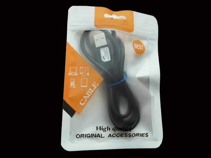 

500pcs/Lot color Plastic white best zipper Retail Packaging bag Poly PP bag mobile USB CABLE hang hole package bag